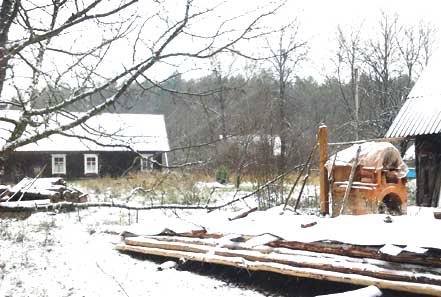 Es ist der erste Schnee ausgefallen